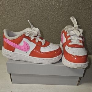 Nike Kids Sneakers Red and Pink Accents